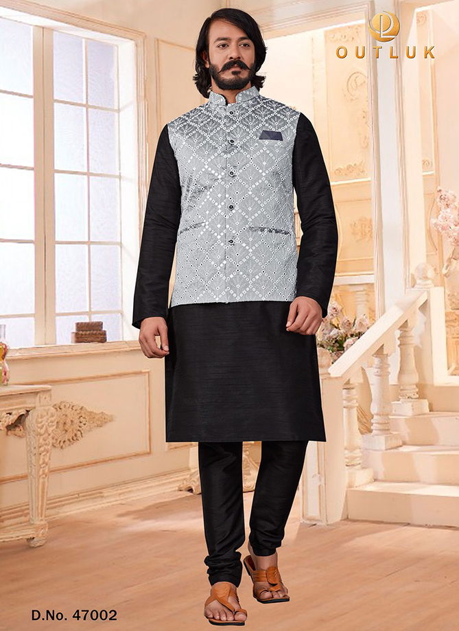 Outluk Vol 47 Exclusive Wear Wholesale Kurta Pajama With Jacket Collection